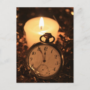 vintage pocket watch postcard