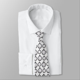 Vintage Pocket Watches Pattern Tie