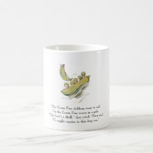 Vintage Poem Green Pea Cute Kids Vegetables Coffee Mug