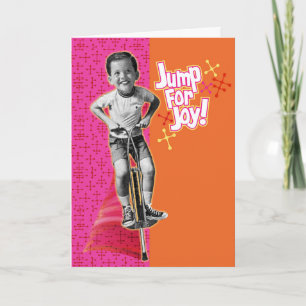 Vintage Pogo Stick - Jump For Joy! Retro Birthday Card