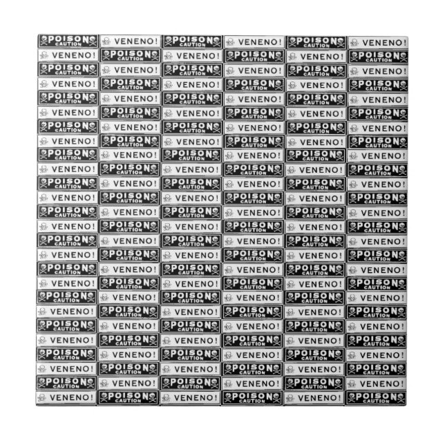 Vintage Poison Labels Ceramic Tile (Front)