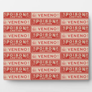 Vintage Poison Labels Plaque