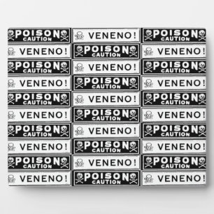 Vintage Poison Labels Plaque