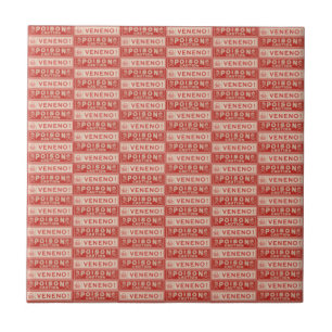 Vintage Poison Labels Tile