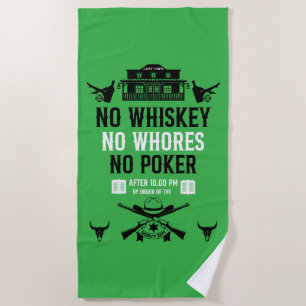 Vintage Poker Player Beach Towel