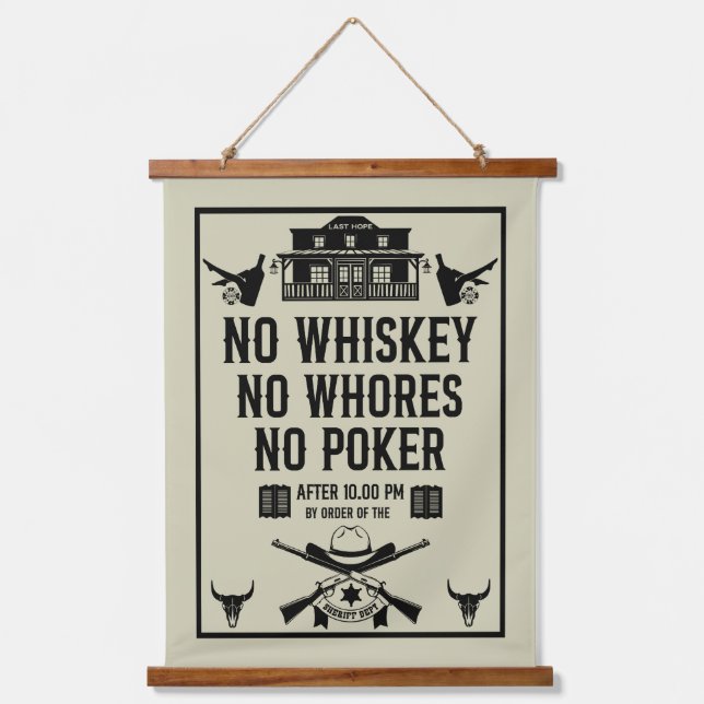 Vintage Poker Player  Hanging Tapestry (Front)