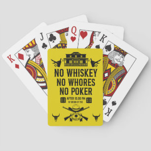 Vintage Poker Player Playing Cards