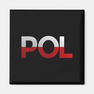 Vintage Poland Flag Soccer Sport Flag Poland Citiz Magnet