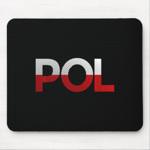 Vintage Poland Flag Soccer Sport Flag Poland Citiz Mouse Pad
