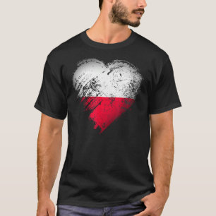 Vintage Poland Heart Poland Flag for Polish Men Wo T-Shirt