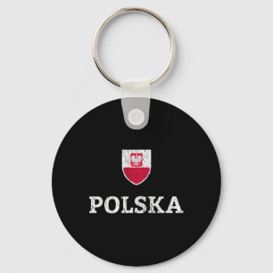Vintage Poland Soccer Jersey Polish Polska Soccer  Key Ring