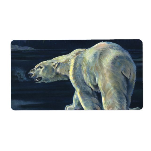 Vintage Polar Bear, Arctic Marine Life Animals (Front)