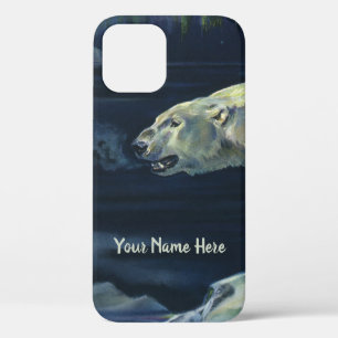 Vintage Polar Bear, Arctic Marine Life Animals iPhone 12 Case