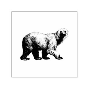 VINTAGE POLAR BEAR RUBBER STAMP