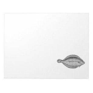 Vintage Pole Flounder Fish Personalised Template Notepad