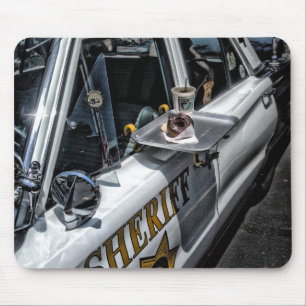 Vintage Police Car Mouse Pad