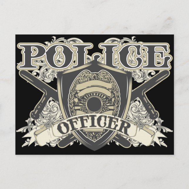 Vintage Police Officer Postcard (Front)