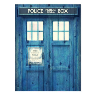 Vintage Police phone Public Call Box Postcard