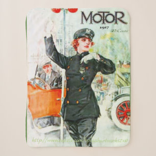 "Vintage police women" Sherpa Blanket