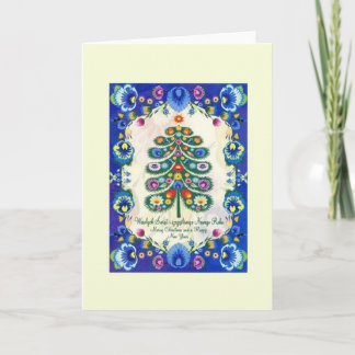 Vintage Polish American Christmas Greeting Card