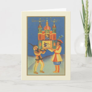 Vintage Polish Christmas Greeting Card