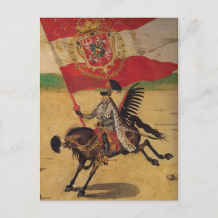 Vintage Polish Flag Postcard