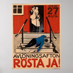 Vintage Polish Prohibition Poster 1922 Large Canva