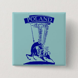 Vintage Polish Winged Hussar 15 Cm Square Badge