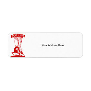 Vintage Polish Winged Hussar Return Address Label