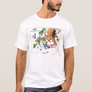 Vintage Political Cartoon Map of Europe (1877) T-Shirt