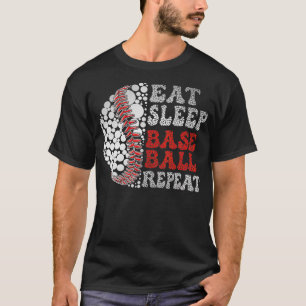 Vintage Polka Dot Baseball Lover Player Dot Day s T-Shirt