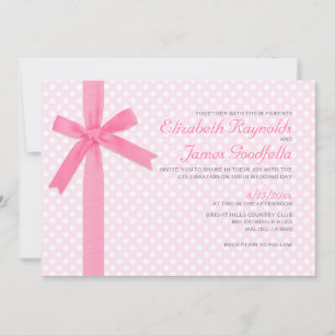 Vintage Polka Dot Wedding Invitations