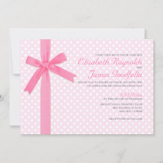 Vintage Polka Dot Wedding Invitations