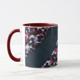 Vintage Polka Dots and Stripes Ceramic Mug