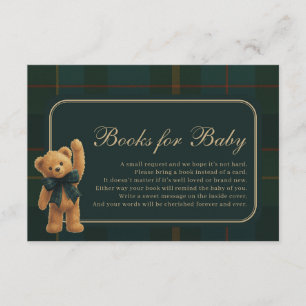 Vintage Polo Teddy Bear Books for Baby Boy Enclosure Card