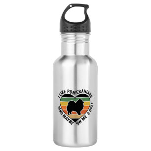Vintage Pomeranian Heart Quote Dog Lover Shirt Des 532 Ml Water Bottle