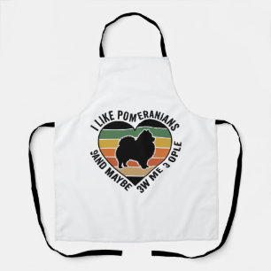 Vintage Pomeranian Heart Quote Dog Lover Shirt Des Apron