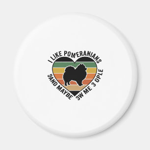 Vintage Pomeranian Heart Quote Dog Lover Shirt Des Magnet