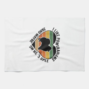 Vintage Pomeranian Heart Quote Dog Lover Shirt Des Tea Towel