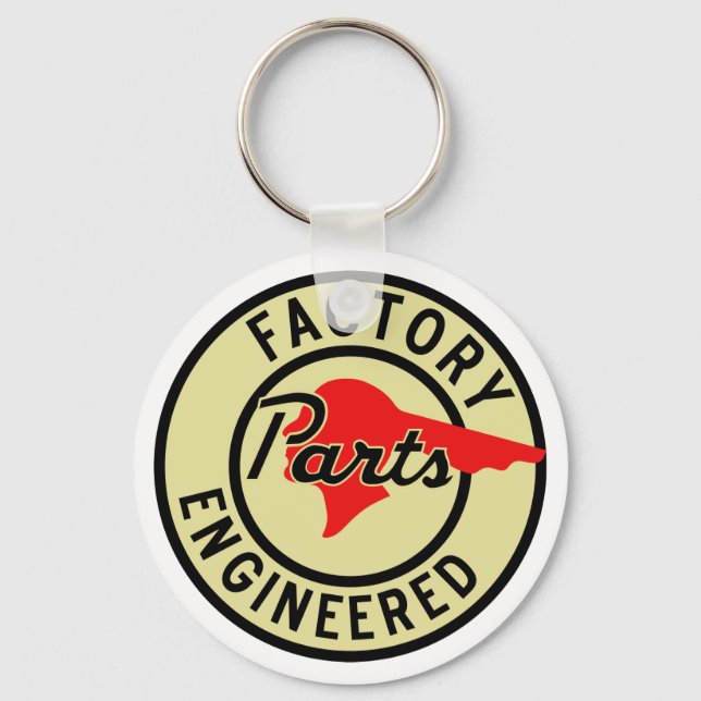 Vintage Pontiac Factory parts sign Key Ring (Front)