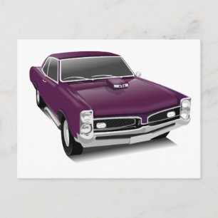 vintage pontiac gto postcard