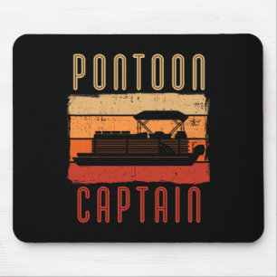 Vintage Pontoon Captain Boat Owner Boating Boater Mouse Pad