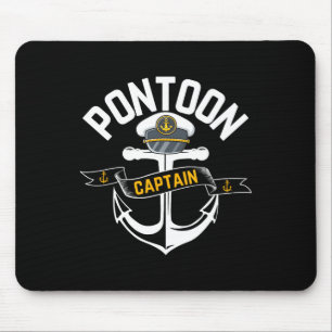 Vintage Pontoon Captain Funny Pontoon Boat  Mouse Pad