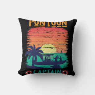 Vintage Pontoon Captain Retro Style Pontoon Boat Cushion