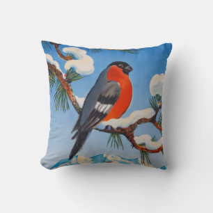 Vintage Pontresina Winter Vacation Switzerland Cushion