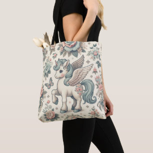 Vintage Pony's Delightful Blooms Tote Bag