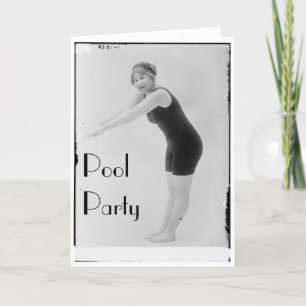 Vintage Pool Party Invitation