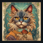 Vintage Pop Art Louis Wain Retro Style Poster<br><div class="desc">Vintage Pop Art Louis Wain Retro Style</div>