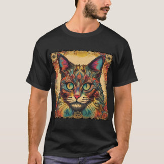 Vintage Pop Art Louis Wain Retro Style T-Shirt