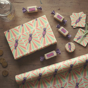 Vintage Pop Art Wrapped Candy Wrapping Paper